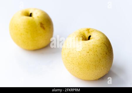 Korean pears isolated on white background Stock Photo