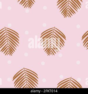 Palm leaves Vector seamless pattern Stock Vector