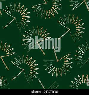 Gold floral seamless pattern Vector illustration Stock Vector