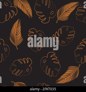Vector illustration with palms seamless pattern  Stock Vector