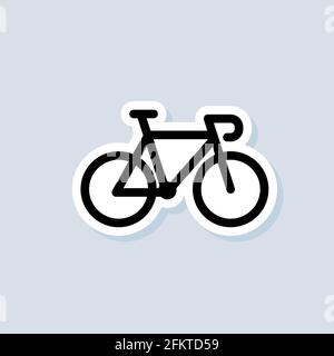 Bicycle sticker, logo, icon. Vector. Cycling. Bike sign. Vector on isolated background. EPS 10 Stock Vector