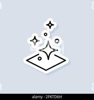 Easy cleaning ticker, logo, icon. Vector. Clean surface logo. Cleaning logo. Vector on isolated background. EPS 10 Stock Vector