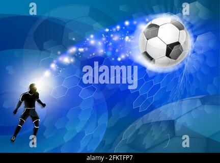 Soccer Silhouette Man Abstract Football Background Stock Vector