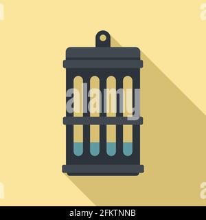 Insect lamp icon, flat style Stock Vector