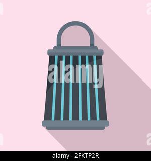 Insect trap lamp icon, flat style Stock Vector