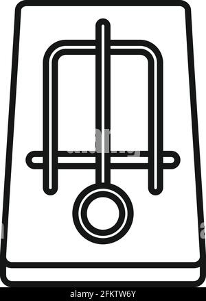 Mousetrap icon, outline style Stock Vector