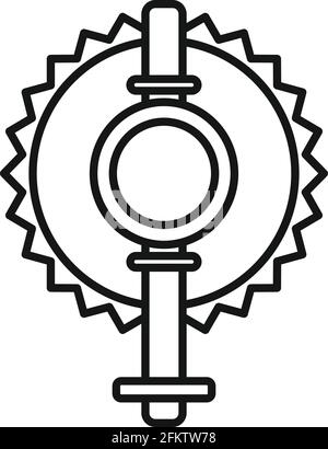 Top view animal trap icon, outline style Stock Vector