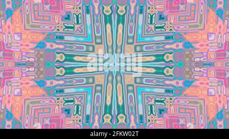 Abstract symmetrical multicolored patterned background. Stock Photo