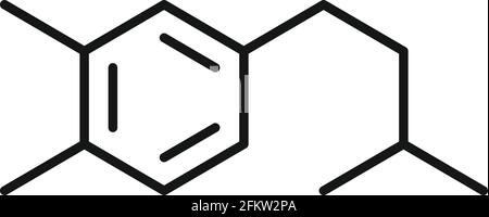 Hormones chemical molecule icon, outline style Stock Vector