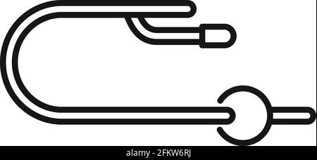 Central catheter icon, outline style Stock Vector