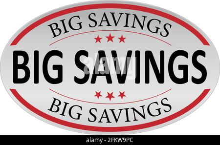 Big Save tags with Saveings text on oval tags Stock Vector Image & Art ...