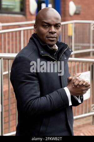 Conservative London mayoral candidate Shaun Bailey during a visit to Wimbledon Police Station in west London, whilst on the campaign trail for the London Mayoral election. Picture date: Tuesday May 4, 2021. Stock Photo