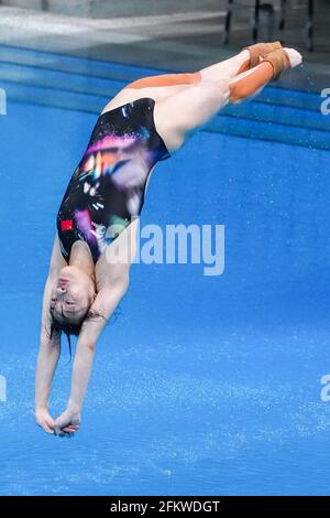 Tokyo. 4th May, 2021. Chang Yani of China competes during the women's 3m springboard final at the FINA Diving World Cup 2021 in Tokyo, Japan on May 4, 2021. Credit: Christopher Jue/Xinhua/Alamy Live News Stock Photo