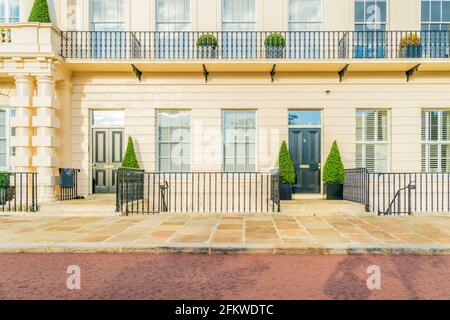 July 2020. London. Architecture on Cambridge Terrace and Cambridge gate in Regents park, London, England Stock Photo