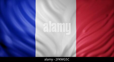 3d rendering of a detail of a silked France flag Stock Photo - Alamy