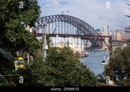 Wendy Whiteley's Secret Garden on the lower north shore of Sydney Harbour. It is open to the public for walks, picnics and general harbour views. Wend Stock Photo