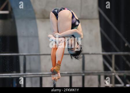 Tokyo Aquatics Centre, Tokyo, Japan. 4th May, 2021. Yani Chang (CHN), MAY 4, 2021 - Diving : 22nd FINA Diving World Cup 2021 Women's 3m Springboard Final at Tokyo Aquatics Centre, Tokyo, Japan. Credit: YUTAKA/AFLO SPORT/Alamy Live News Stock Photo