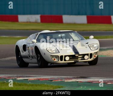 Tarek Mahmoud, Nigel Greensall, Ford GT40, Amon Cup for GT40s, Donington Historic Festival, Donington Park, England, May 2021. Stock Photo