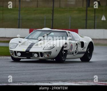 Tarek Mahmoud, Nigel Greensall, Ford GT40, Amon Cup for GT40s, Donington Historic Festival, Donington Park, England, May 2021. Stock Photo