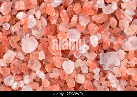 Pink himalayan salt texture background Stock Photo