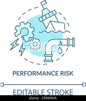Performance risk concept icon Stock Vector