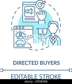 Directed buyers concept icon Stock Vector
