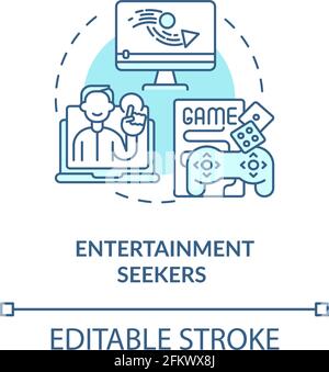 Entertainment seekers concept icon Stock Vector