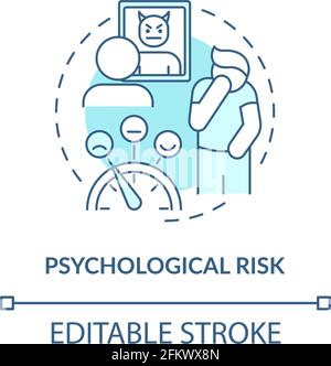 Psychological risk concept icon Stock Vector
