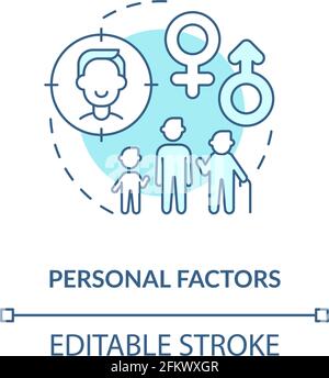 Personal factors concept icon Stock Vector
