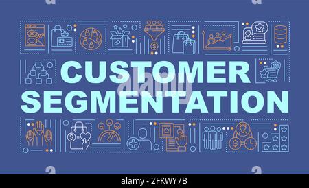 Customer segmentation word concepts banner Stock Vector