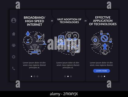 Successful digital inclusion preconditions onboarding vector template Stock Vector