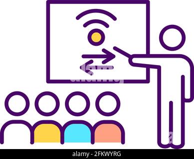 Civic engagement RGB color icon Stock Vector