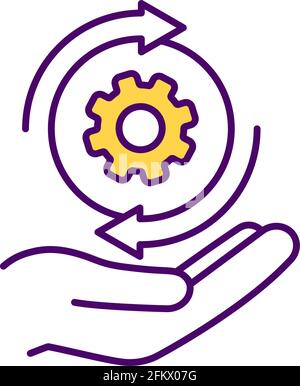 Progress RGB color icon Stock Vector