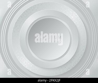 Vector black and gold abstract round luxury frame. Geometric golden pattern, sparkling sequins on black background. Premium label design. Stock Vector