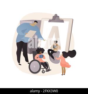 Inclusive education abstract concept vector illustration. Stock Vector
