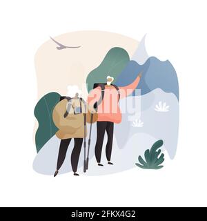 Activities for seniors abstract concept vector illustration Stock ...