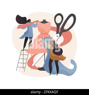 Custom clothing and accessories abstract concept vector illustration ...