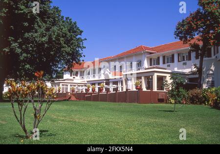 Victoria Falls Hotel and gardens, Victoria Falls, Matabeleland, Zimbabwe Stock Photo