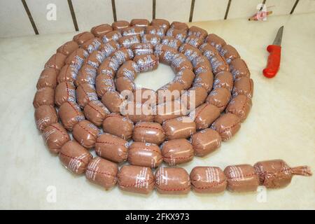 Packaged Liver Dumplings Stock Photo