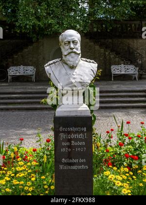 Monument, Grand Duke Friedrich I, Von Baden 1826 1907, Founder Of Mainau Park, Germany Stock Photo