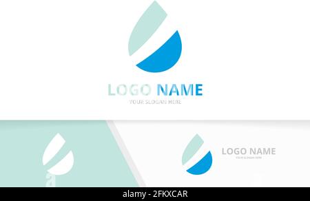 Vector water logo company. Cleaning service logotype design template. Stock Vector