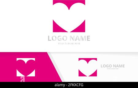 Creative heart logo combination. Healthcare logotype design template. Stock Vector