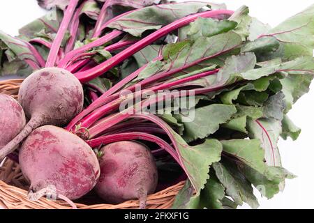 Beetroot Desi Chukandar With Green Leaves Is Consumed As Salad Or Juice. Rich Source Of Iron And Fibre Strengthens Liver And Helps Recover From Iron D Stock Photo