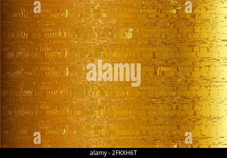 Luxury abstract black, golden metal gradient background. Vector illustration Stock Vector