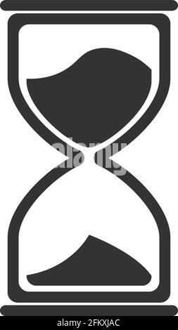 simple flat hourglass icon or symbol isolated on white vector illustration Stock Vector