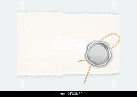 Vector illustration of the wax luxury seal.Design element. Stock Vector