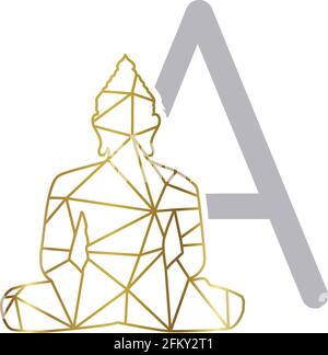 BUDDHA letter, vector graphic design element Stock Vector