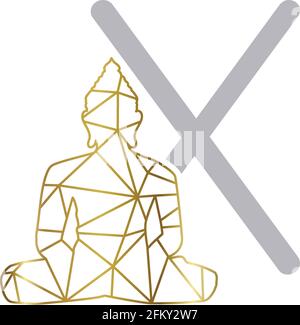 BUDDHA letter, vector graphic design element Stock Vector