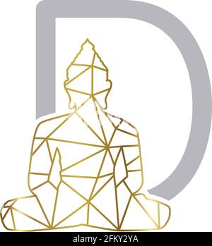 BUDDHA letter, vector graphic design element Stock Vector