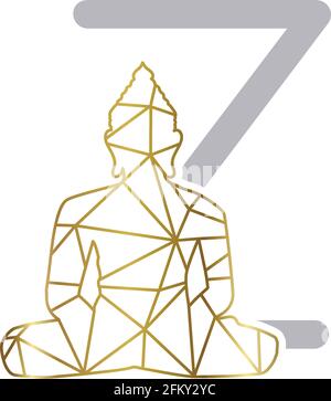 BUDDHA letter, vector graphic design element Stock Vector